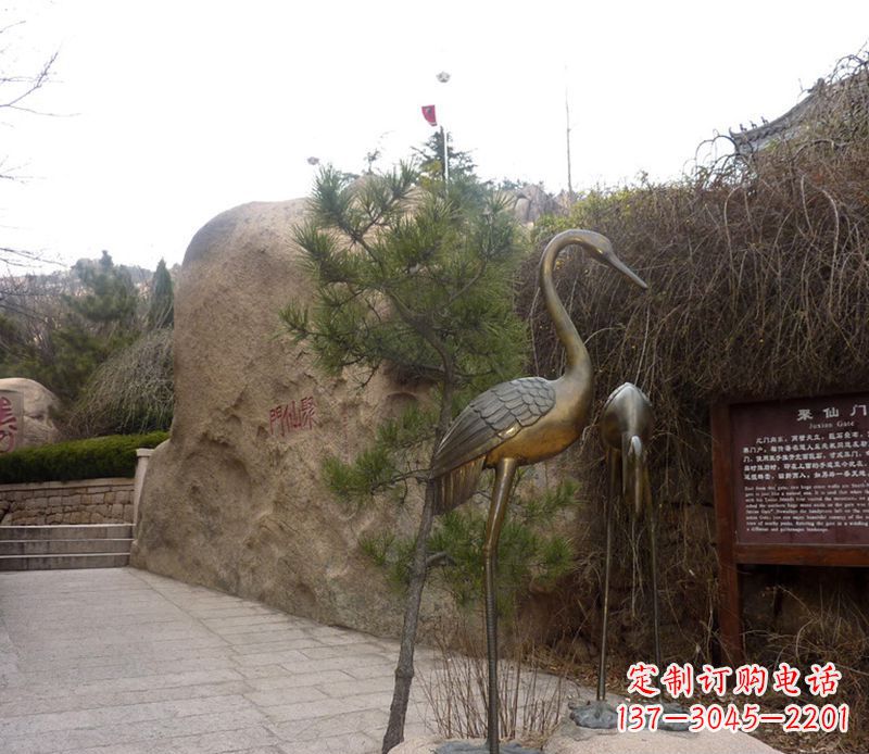 江西铜雕仙鹤
