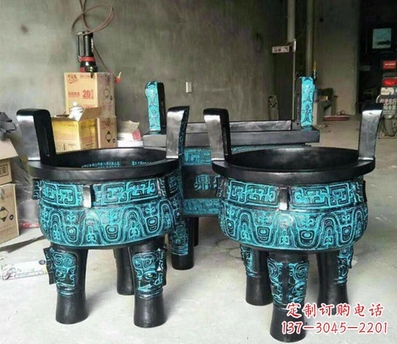 江西铜雕香炉寺庙香炉雕塑