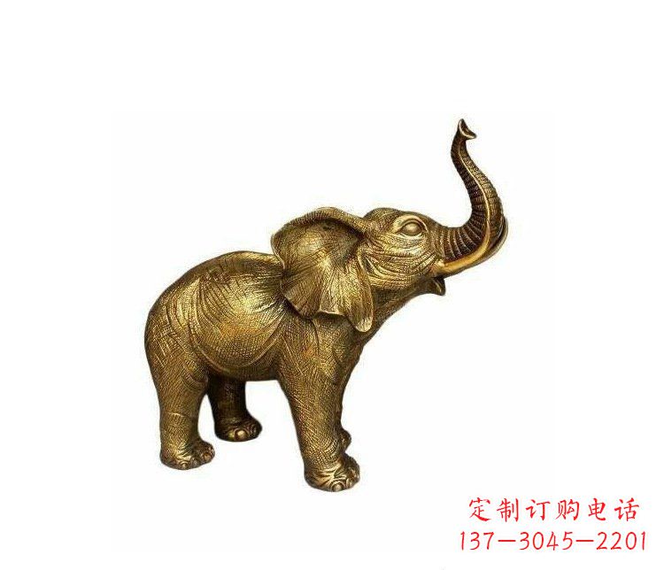江西铜雕园林动物小象雕塑