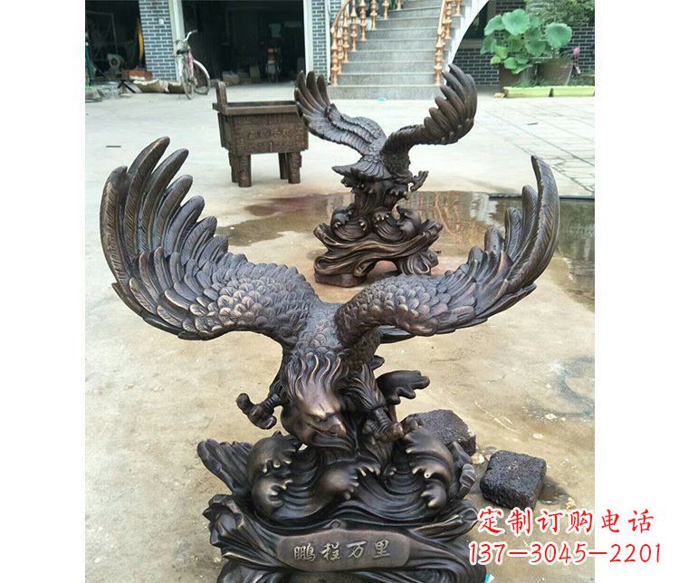 江西铜雕园林飞鹰动物雕塑