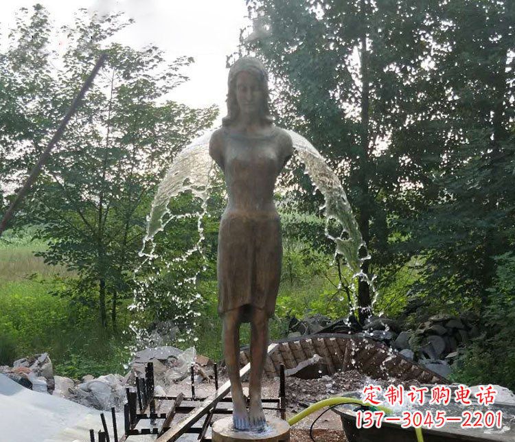 江西铜雕园林天使雕塑摆件