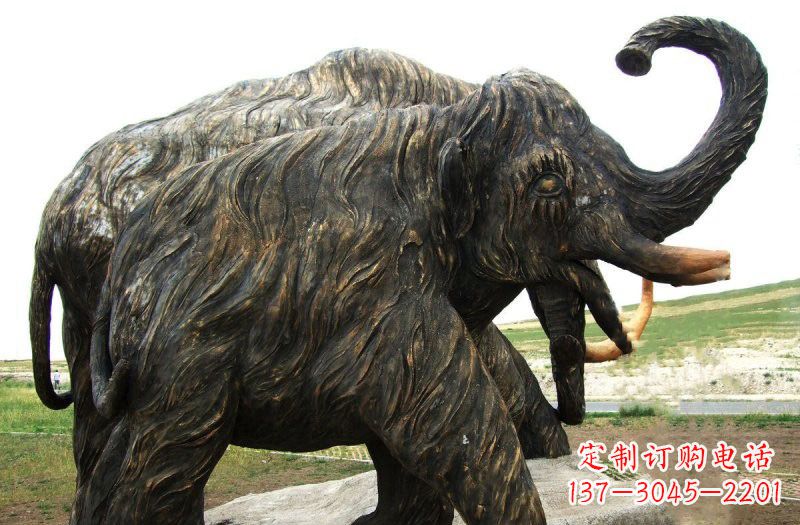 江西铜雕长毛象动物雕塑