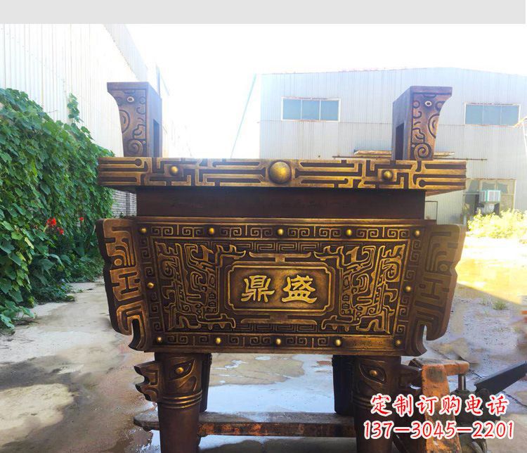 江西铜雕招财鼎盛香炉