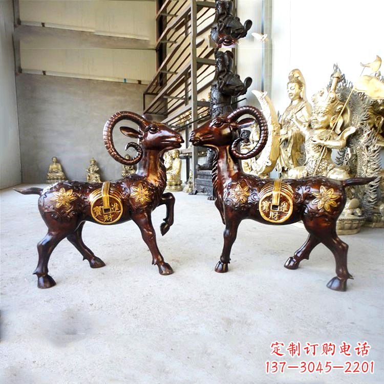江西铜雕招财山羊