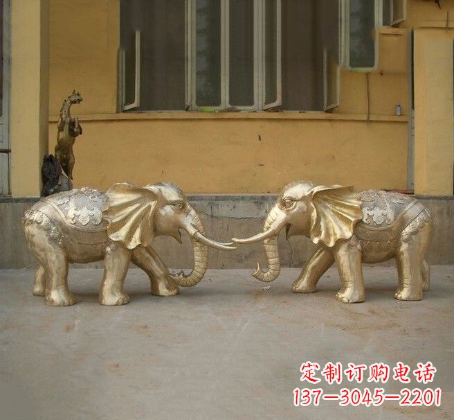 江西铜雕招财小象