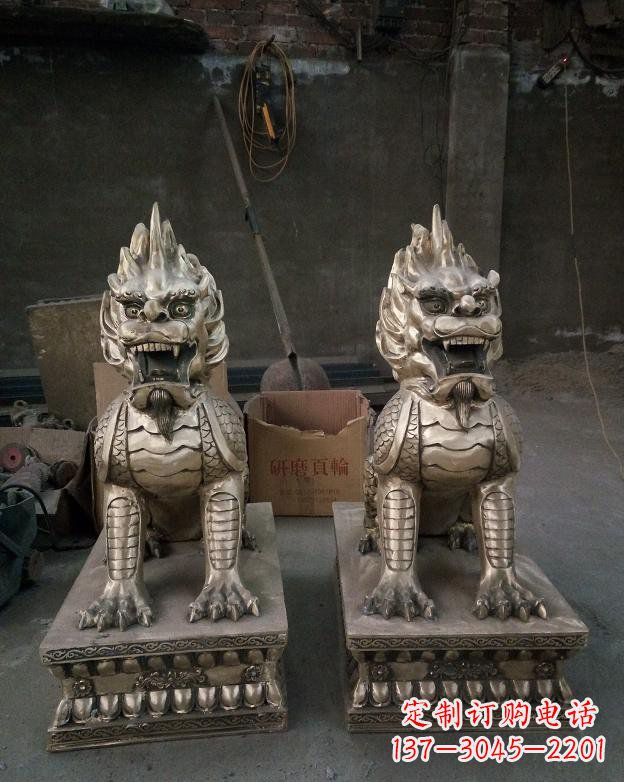 江西铜雕镇宅麒麟