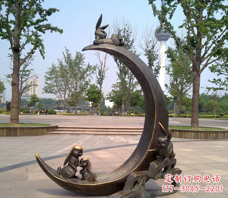 江西兔子铜雕