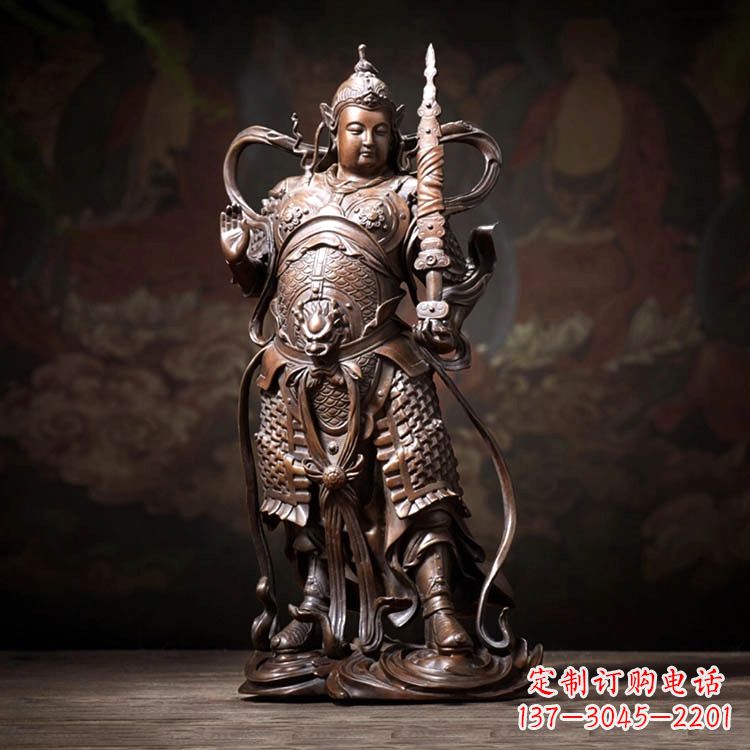 江西托塔李靖天王铜雕
