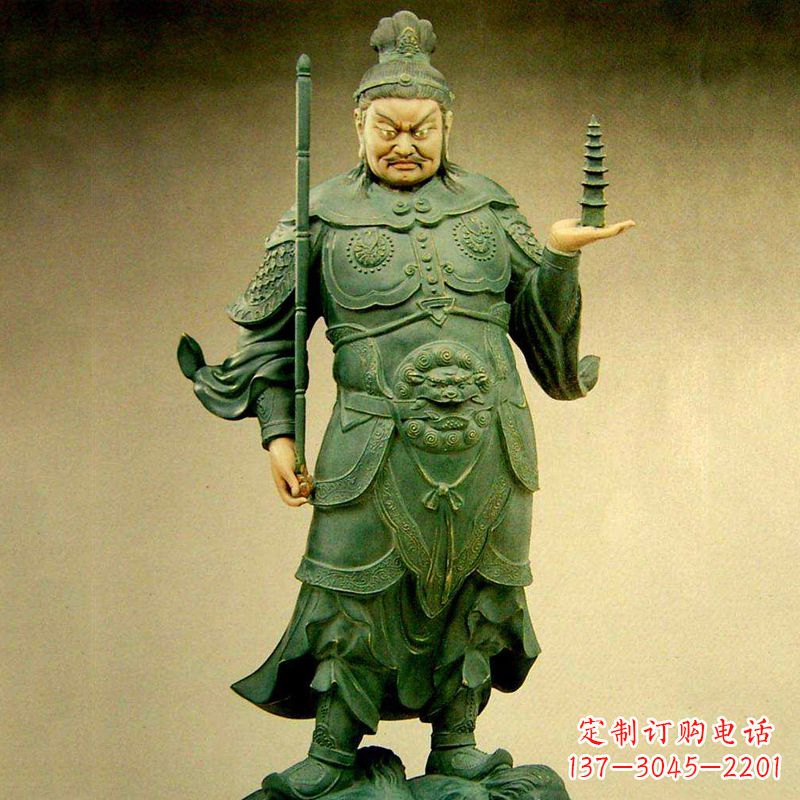 江西托塔天王彩绘雕塑