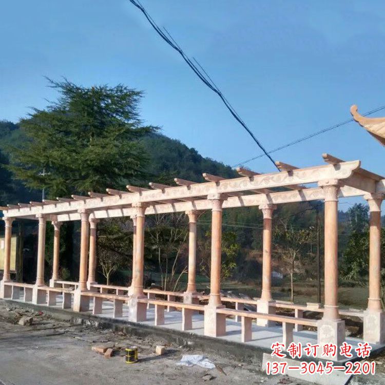 江西晚霞红花架长廊