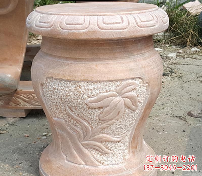 江西晚霞红景观蝴蝶石凳