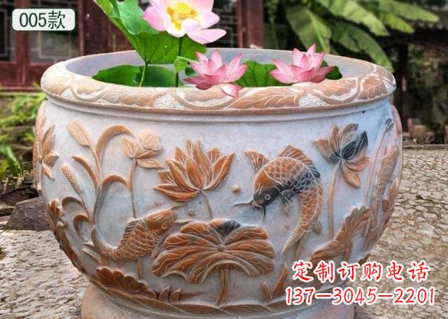 江西晚霞红水缸鱼缸雕塑