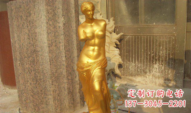 江西维纳斯玻璃钢仿铜西方人物雕塑 (2)