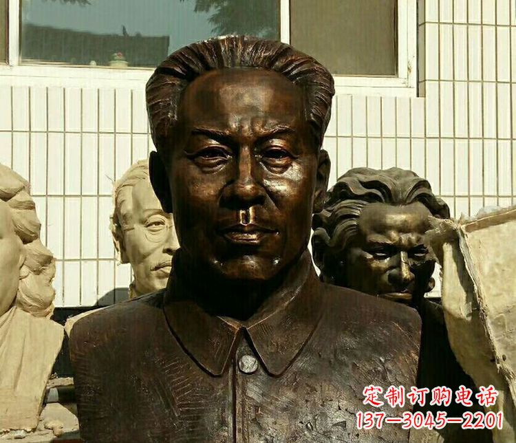 江西伟人刘少奇胸像铜雕