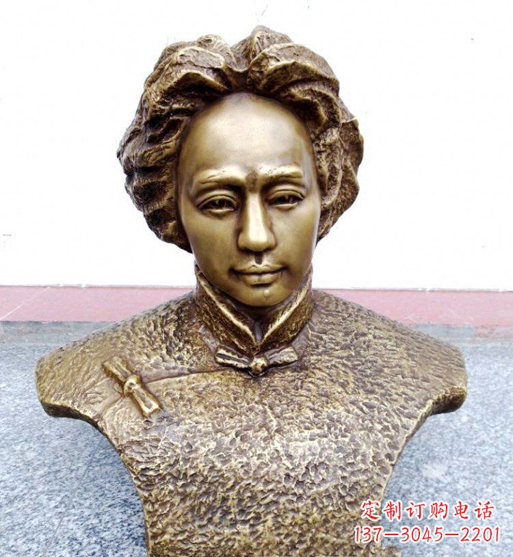 江西伟人毛主席头像铜雕