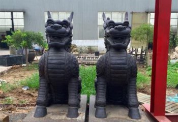 江西青铜精美麒麟雕塑，注入艺术气息