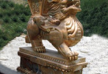 江西商场企业看门神兽“日进斗金”招财貔貅石雕