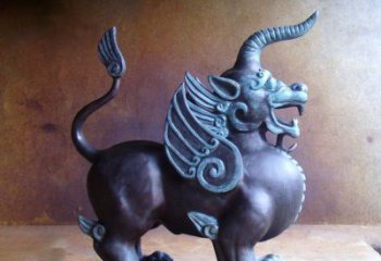江西传承中国神兽文化的独角兽铜雕塑