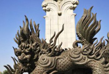 江西中领雕塑：神兽火麒麟铜雕定制