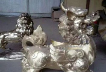 江西中领雕塑：貔貅铜雕精致雕塑