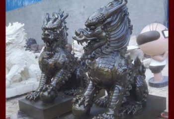 江西中领雕塑的麒麟铜雕是塑造精美的工艺结果。…