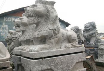 江西优质石雕汇丰狮子雕塑