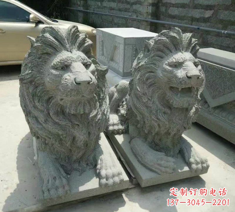 江西卧式狮子石雕