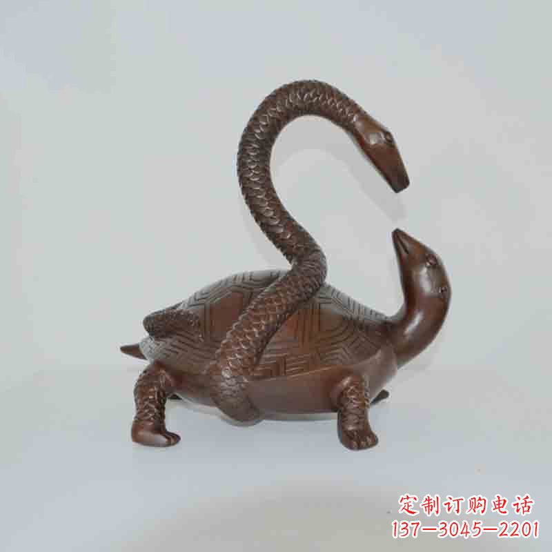 江西乌龟背蛇龟蛇铜雕