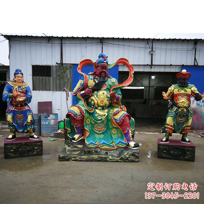 江西武财神关公彩绘雕塑