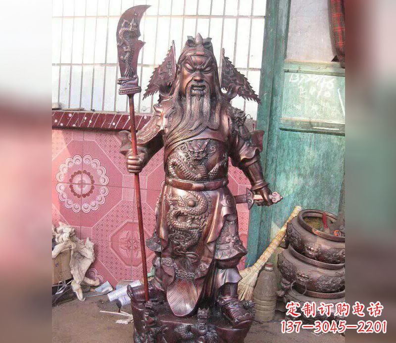 江西武财神关公提刀铜雕