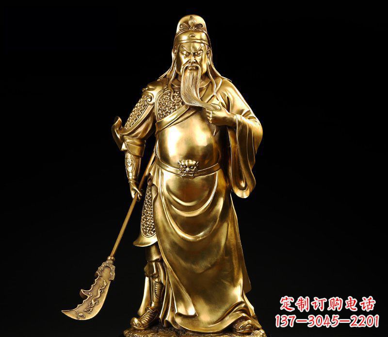 江西武圣握刀关公铜雕