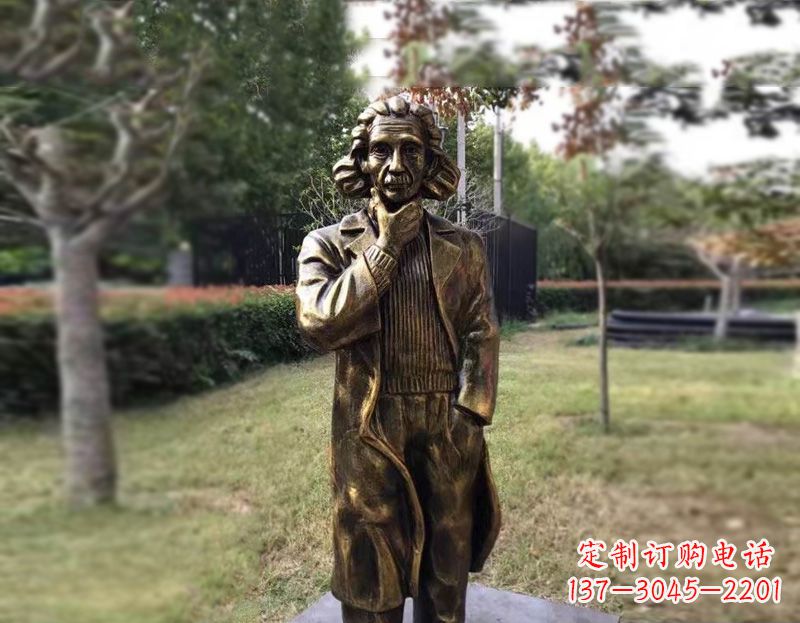 江西西方名人爱因斯坦铜雕