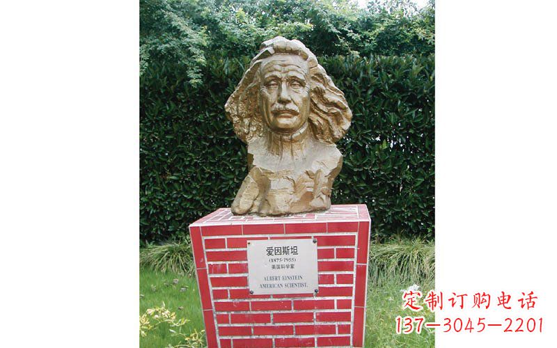 江西西方名人爱因斯坦头像铜雕