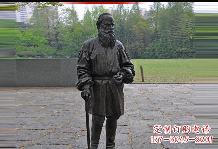 江西西方名人托尔斯泰铜雕