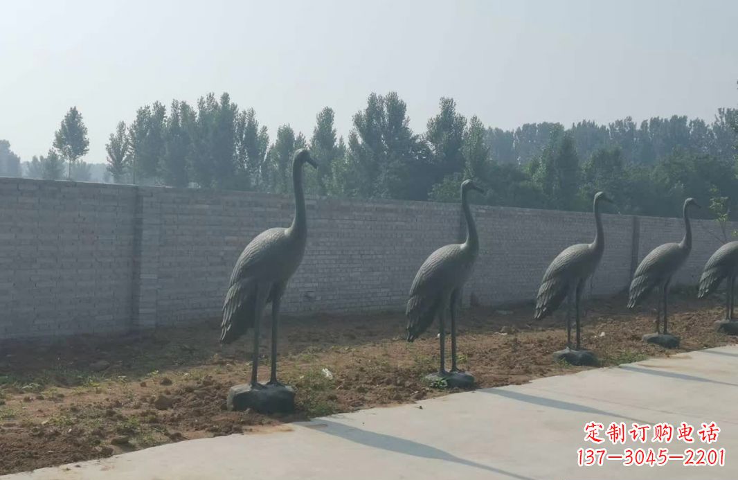 江西仙鹤抽象铜雕