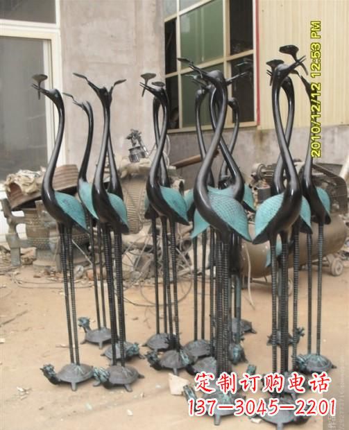 江西仙鹤动物铜雕
