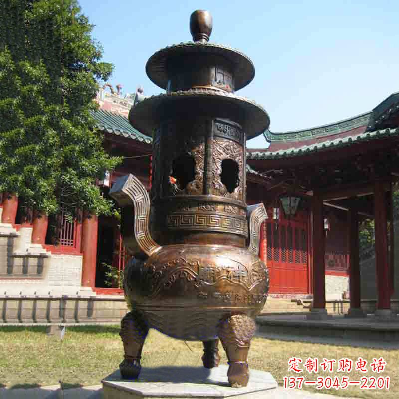 江西现代铜制香炉铜雕香炉