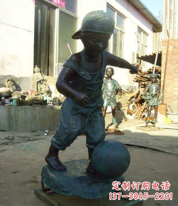 江西小孩玩耍青铜人物铜雕