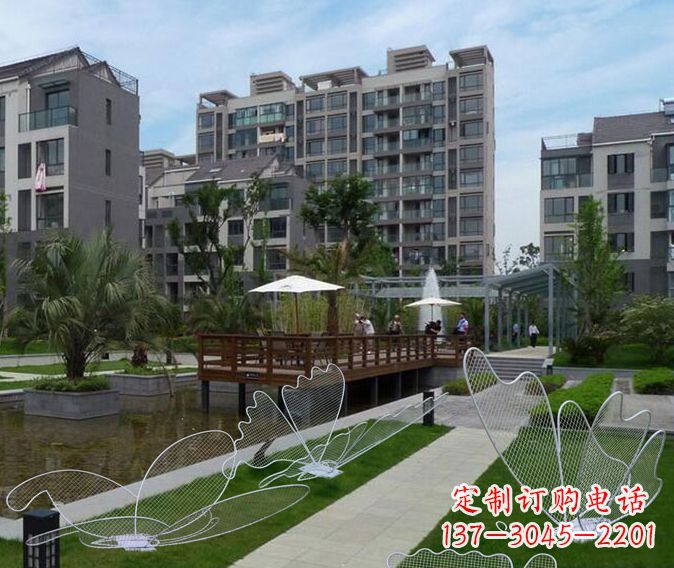 江西小区不锈钢镂空蝴蝶雕塑