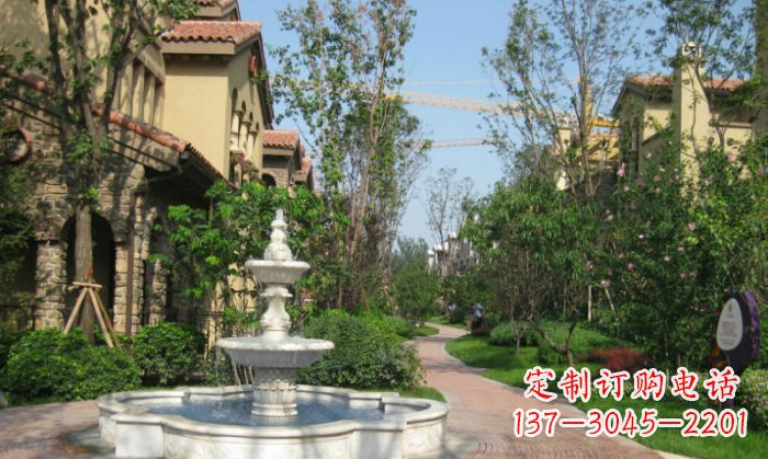 江西小区景观大理石喷泉石雕 (5)