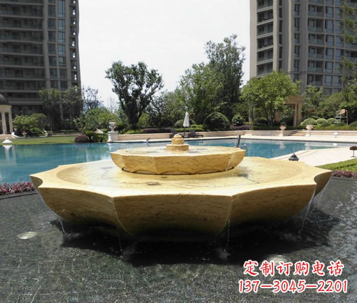 江西小区景观大理石喷泉石雕 (6)