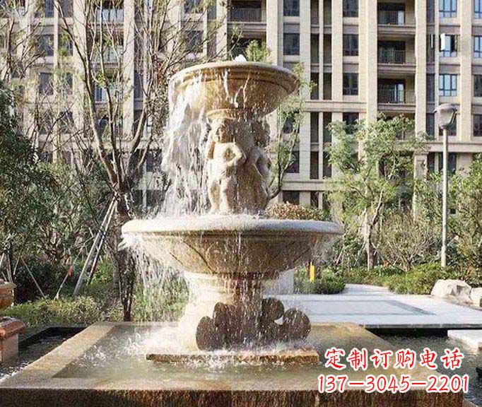 江西小区景观欧式喷泉石雕 (3)