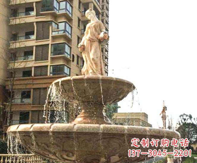 江西小区景观西方女人喷泉石雕