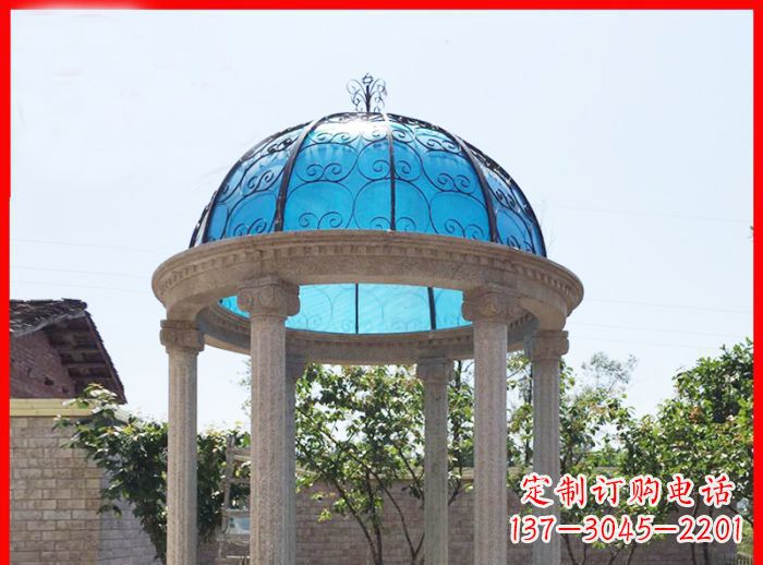江西小区欧式圆顶凉亭石雕_2