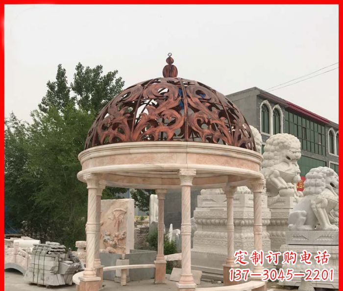 江西小区欧式圆顶凉亭石雕_1