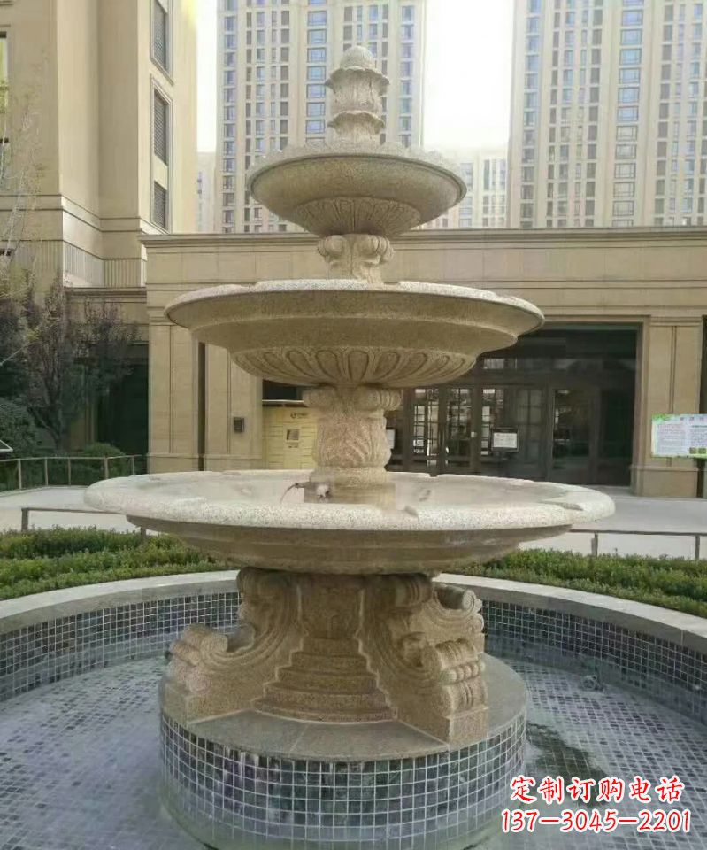江西小区喷泉石雕 (2)
