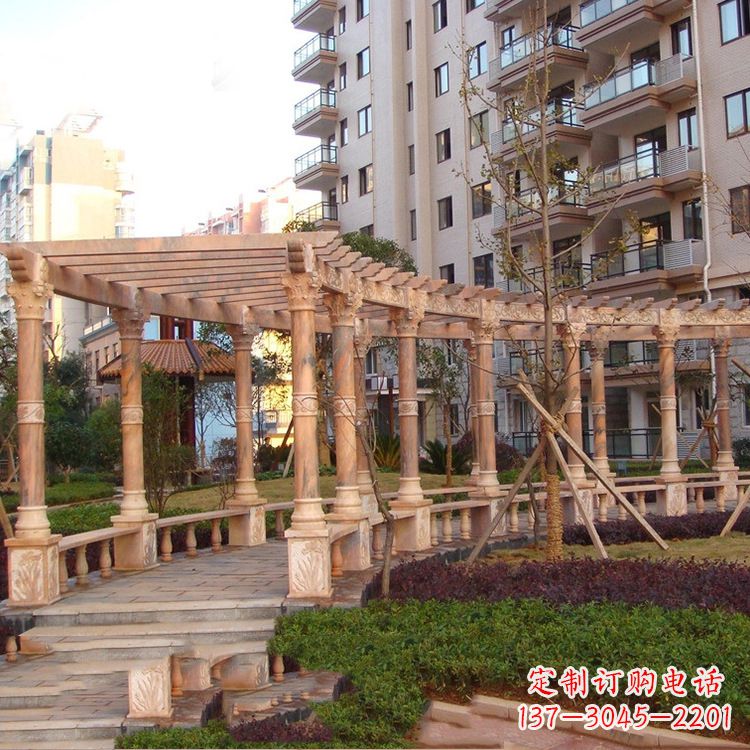 江西小区石雕花架长廊