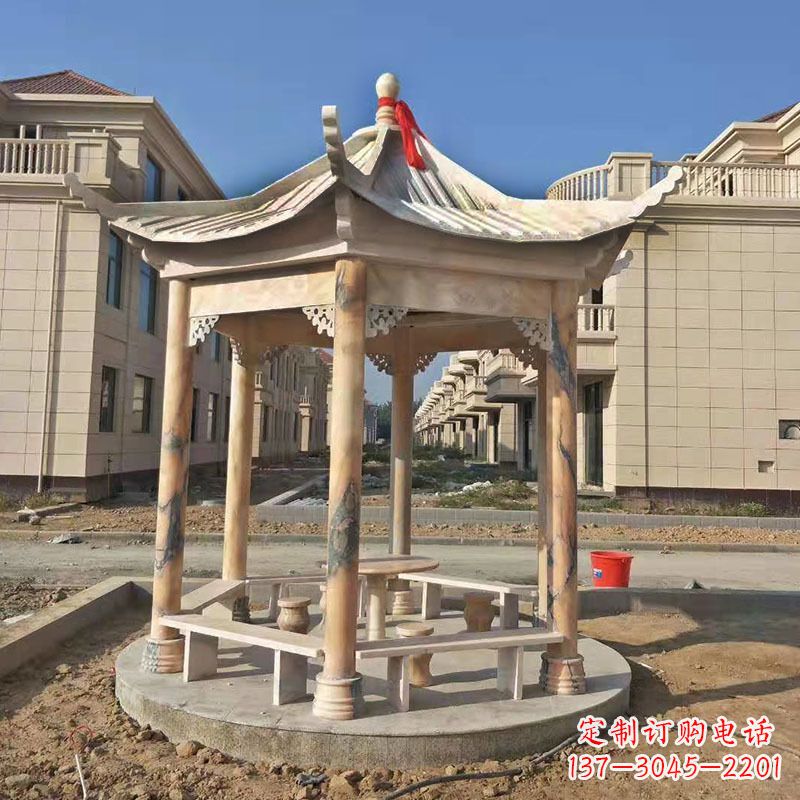 江西小区庭院石雕凉亭