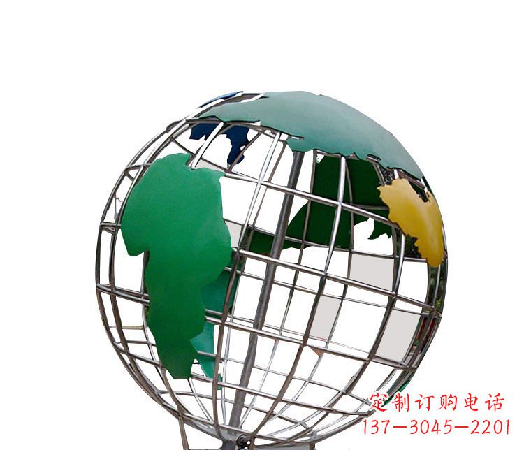 江西校园不锈钢地球仪摆件雕塑