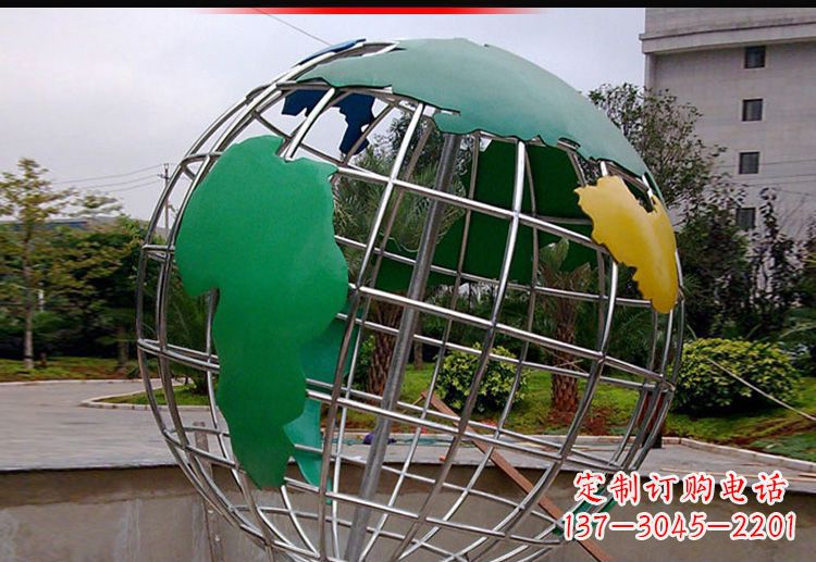 江西校园不锈钢地球仪造型雕塑